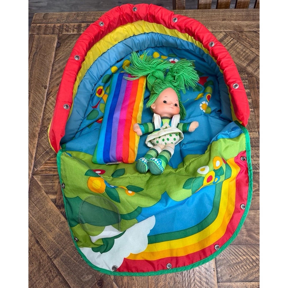 Vintage 1983 Hallmark Rainbow Brite Patty O Green Color Cottage Playset